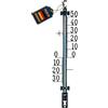 TFA Dostmann Termometro analogico, 12.5000, in metallo, resistente alle intemperie, altezza 16,5cm, con materiale di montaggio, temperatura esterna, esterno, nero