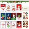 Zkaoai Cartoline di Natale, 12 Pezzi Auguri Natale, Cartolina di Natale con Busta e Adesivi, Biglietto Auguri Natale Regalo, per Bambini Amici Familiari per Natale, Regalo di Natale, Capodanno (A)