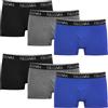 Fullluwaa - Confezione da 6 boxer da uomo, in cotone, taglia selezionabile nero/grigio scuro-blu. XXL