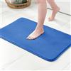 MIULEE Tappeto da Bagno Antiscivolo in Microfibra - Morbido, Assorbente, Asciugatura Rapida, Lavabile in Lavatrice - 40x60 cm, Azzurro