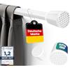 LOBUX® - Bastone per tende senza fori [bianco, 260 - 350 cm) - Asta telescopica allungabile - Asta per doccia senza fori - Asta per tenda da doccia, asta appendiabiti, asta di serraggio per gatti