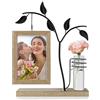 Aresvrgo Portafoto 10x15,Cornice Personalizzata con Vaso E Albero di Metallo,Possono Essere 2 Foto Cornici 10x15 per Regalo di Famiglia,Giorno Del Ringraziamento,Natale,Regalo Festa Della Mamma