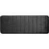 MIULEE Tappeto da Bagno in Memory Foam Antiscivolo - Morbido, Assorbente, Lavabile - Superficie a Linee Moderne Verticali, 45x120 cm, Nero