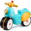 FALK - Scooter premier age Strada - roues silencieuses, guidon directionnel avec klaxon - Bleu et Jaune