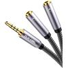 DuKabel Splitter per cuffie TRRS maschio a 2 X TRRS femmina (120cm)