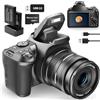 NBD Fotocamera digitale 4K con zoom 40X, fotocamera DSLR 64MP per principianti in fotografia, fotocamera autofocus HD 1080P per Vlogging con EIS, scheda SD 32GB (W2)
