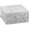 FineBuy tavolino MONOBLOC 60x30x60 cm Lucido con Effetto Marmo Bianco | Tavolo da Salotto Design Cube Quadrato | Tavolino da Salotto a Forma di cubo
