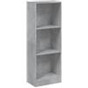vidaXL Libreria a 3 Ripiani Versatile Minimalista Moderna Elegante Robusta Scaffali Mensole Espositore Grigio Cemento 40x24x109 cm in Truciolato