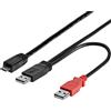 StarTech.com Cavo a doppia alimentazione per disco rigido esterno HDD a splitter Y, cavo dual USB A a micro B da 91cm