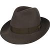 Borsalino Cappello Alessandria Superior Uomo - Made in Italy Fedora da con Fodera, Nastro Grosgrain Estate/Inverno - 59 cm Talpa