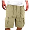 MJGkhiy Pantaloni Corti Uomo Cargo Eleganti Pantaloncini Tattici con Multi-Tasca Estivi Pantaloni Corti Lavoro Sportivi Bermuda Cargo Uomo Militari Baggy Pantalone Corto