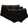 Emporio Armani Boxer Uomo Parigamba Confezione 3 Pezzi tripack Elastico a Vista Elasticizzati Articolo 111357 2F715 Trunk Pack 3, 21320 Nero/Nero/Nero - Black/Black/Black, L