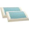 EVERGREENWEB MATERASSI & BEDS Evergreenweb - Coppia Cuscini Memory Foam, Modello Saponetta Air Massage Alti 12 cm, Doppia Fodera Silver e Cotone Naturale, Guanciali Letto per Cervicale, Traspiranti Termosensibili Antiacaro
