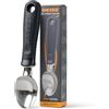 Deiss Paletta per gelati Deiss Pro, in acciaio inox con impugnatura in gomma morbida, design ergonomico perfetto per una presa facile, paletta per gelati resistente per cucchiaiare gelati duri e sorbetti