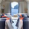 Cassera Casa Parure Letto Lenzuola + Fodera Cuscino Arredo, 100% percalle di Cotone, Estivo, La Casa al Mare di Paola Marella, lenzuolo sopra + Federe + Cuscino Arredo (Positano, Piazza e Mezza)