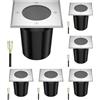 ledscom.de 6 pz. lampada da incasso a pavimento RELI per esterni, IP67, acciaio inox, angolare, 11 x 11cm, 1x GU10 max. 15W