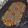 BBTISG Runner da Tavolo Ricamato, 40 x 85cm Ovale in Pizzo Centrino Ricamato con Intaglio Ricamato Tovaglietta Rotonda per Vasi, Casa (stile 1)