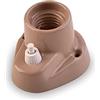 AMARCORDS - Plafoniera in porcellana con pulsante attacco e27 base applique con interruttore portalampade vintage colore TORTORA