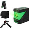 Auveach Livella Laser Autolivellante a Croce Linea Verde Orizzontale e Verticale con Supporto Magnetico Borsa Portatile e Treppiede (Batterie Incluse)