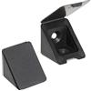 Sossai 100 x sossai® Staffa Angolare / Angelo Retto Staffe / Connettore Angolare (100 pz.) | BT1, 2 fori | Colore: nero | Materiale: Plastica