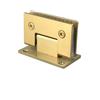 WANLIAN Cerniera di ricambio per porte in vetro resistente a 90 gradi, per armadietti, vetrine, armadietti, porte doccia, parti di ricambio da parete a vetro (oro titanio)