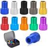 Granvoo Adattatore Valvola per Bici, 10 Pezzi Adattatore Universale per Valvole, Accessori Obbligatori per Bici, con Anello di Tenuta, per Bici Bicicletta Compressore Pompa (Multicolore)