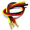 VUNIVERSUM 3 pezzi (1 set) cavo di prolunga premium per regolatore motore brushless ESC con spina dorata da maschio a femmina 14AWG 200°C cavo 250 mm 25 cm rosso giallo nero modello