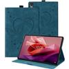 Auslbin Custodia compatibile con Lenovo Tab P12 12.7" 2023 Cover, Pelle Goffrata Farfalla PU con Funzione di Supporto, Tab Cover per Lenovo Tab P12 2023, Blu