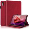 Succtopy Custodia Lenovo Tab P12 12.7 Pollici 2023 Cover in Pelle PU Flip Portafoglio con Porta Penna Lenovo Tab P12 2023 Custodia Protettiva con Slot Card Case Lenovo Tab P12 12.7" 2023 Rosso