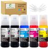 JoyPrinting 5X E104 Inchiostro compatibile con Epson E104 Flaconi di inchiostro Multipack Cartucce per Ecotank ET-2820 ET-2710 ET-2720 ET-2815 ET-2810 ET-2826 ET-1810 ET‑2711 ET-2712 ET-2715 4 ET2 721