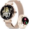 Fitonme 1.19 Smartwatch Donna,Telefonate Bluetooth Smart Watch,Monitoraggio SpO2/Sonno/Pressione Sanguigna/Frequenza Cardiaca,Resistenza all'Acqua 5ATM IP68,iOS Android Smartwatch-Oro Rosa