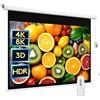 WASJOYE 100 Schermo Proiettore Motorizzato Diagonale Elettrico Proiezione Automatica 16: 9 Telo Videoproiettore HD 8K per il Gioco per Uffici di Cinema Home Theater Projector Screen W/telecomando