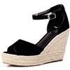 Lovelegis Scarpe Tacco Alto Donna Sandali Sexy Comodi Eleganti Adulti Colore Nero Zeppa in Corda Taglia 40 Modernità Bellezza neri Stile seducenti Comodità