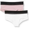 Calvin Klein Jeans calvin klein 2Pk Shorty-Lace G80G800573 Pantaloncini, Rosa (Blushcheek/Pvhwhite), 10-12 Anni Bambine e Ragazze