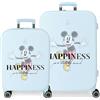 Disney Set valigie Disney Mickey Happiness blu 55/70 cm ABS rigido Chiusura TSA integrata 116L 7,54 kg 4 doppie ruote Bagaglio a mano