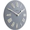 Jones Clocks® Strand orologio da parete | Orologio convesso moderno | 30cm | Blu francese | Numeri romani classici | Ideale per la cucina, il soggiorno, l'ufficio o la camera da letto