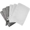 PHOGARY Asciugamani Bagno Viso e Bidet Guanti Spugna, Manopola da bagno per bimbo anziani, Panni Microfibra Asciugamani panno struccante viso,6 Pz,15×21cm,Bianco & Grigio