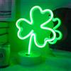 Aslanka Luce al neon trifoglio, luce notturna per camera da letto, LED alimentato a batteria/USB, decorazione per feste di compleanno, lampada da tavolo per camera da letto, regalo per bambini