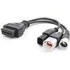 Hsupez Cavo di diagnostica OBD2, cavo OBD2 a 3 4 6 poli, lettore di codici di errore OBD, adattatore moto OBD-II, strumenti di diagnostica del sistema motore, parti per moto. Solo compatibile con