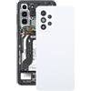 Audiosystem Scocca Vetro Copri Batteria Posteriore per Samsung Galaxy A52 4G SM-A525 A525B A52 5G SM-A526 A526F A526B, Ricambio Posteriore con Biadesivo e Vetro Fotocamera compreso, Bianco