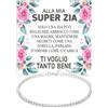 Bramart Bracciale Tennis Donna Zia Argento Sterling 925 Compleanno Idee Regali per lei, Bracciali zii Brillanti oro Idea Regalo Natale Zii da nipote - Cofanetto con DEDICA incluso (A mia Zia 2)