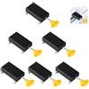 SUPAWAY 6 Pezzi Chiusura Finestra Scorrevole Regolabile Serratura Finestra Scorrevole Serratura di Sicurezza per Bambini con Chiave Finestra Scorrevole Stop Nero