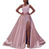 Kobilee Abiti da Cerimonia Taglie Forti Donna Invernale Cocktail Elegante Vestito da Sera Vintage Senza Maniche Curvy Vestito Capodanno da Sposa Lungo Abito Abiti Scollo a V Vestiti Sexy