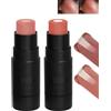 Lestpola 2 pezzi crema blush stick, 2 in 1 Multi use Rouge & Highlighter penna per le guance, impermeabile Contouring Blush Stick, leggero e duraturo, colore naturale blush stick per donne 3 + 4