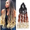 S-noilite French Curl Braiding Hair 60cm Wavy Spiral Curly Crochet Hair, Extension di Capelli Ricci Francesi, Capelli Sintetici Pre-allungati,1 Pack 120g,Dal nero all'arancione al biondo candido