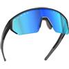 NAKED Optics BLADE Occhiali sportivi da uomo, occhiali da ciclismo da donna, occhiali da sole sportivi con protezione UV400, occhiali veloci da corsa, occhiali da corsa, montatura TR90 (nero vetro
