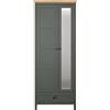 trendteam smart living - Stanton - Armadio guardaroba - Abete Verde Evoke - Armadio per corridoio con asta appendiabiti estraibile - 77 x 198 x 39 cm - Stile rustico