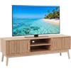 HOME DECO FACTORY, HD0088, TV bassa, modello Klaus, collezione Natural Crush, mobili contemporanei, mobili, TV, 117 x 48 x 40 cm, Marrone