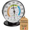 TFA Dostmann Termometro Igrometro di precisione, 45.2033.IT, Termoigrometro per la climatizzazione ambienti interni, scala analogica italiana, con zone di comfort, controllo di temperatura e umidità