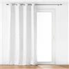 Douceur d'Intérieur ECLAT Tenda Oscurante con Occhielli, 140 x 260 cm, Bianco con Stampa Metallizzata